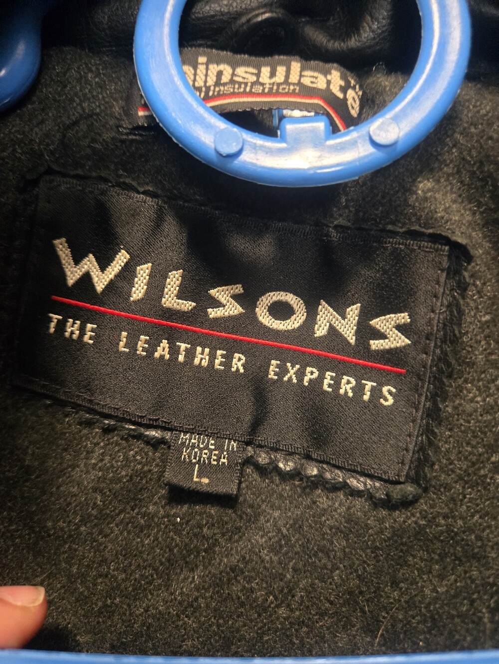 Wilsons Leather Vintage Men's Black Leather Hooded Jacket Size L - Picture 10 of 10